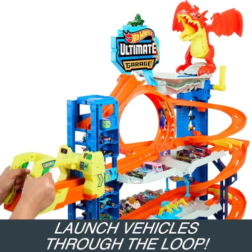 Hot Wheels Ultimate Garage - Car-Eating Dragon Playset - Image 5