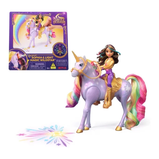 Unicorn Academy, Sophia & Light Magic Wildstar with Rainbow Light-up Effects